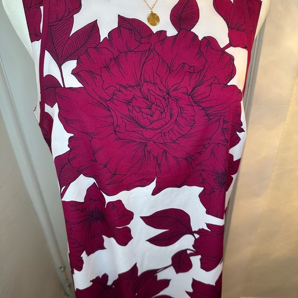 Banana Republic Red and White Floral Dress - Picture 2 of 6